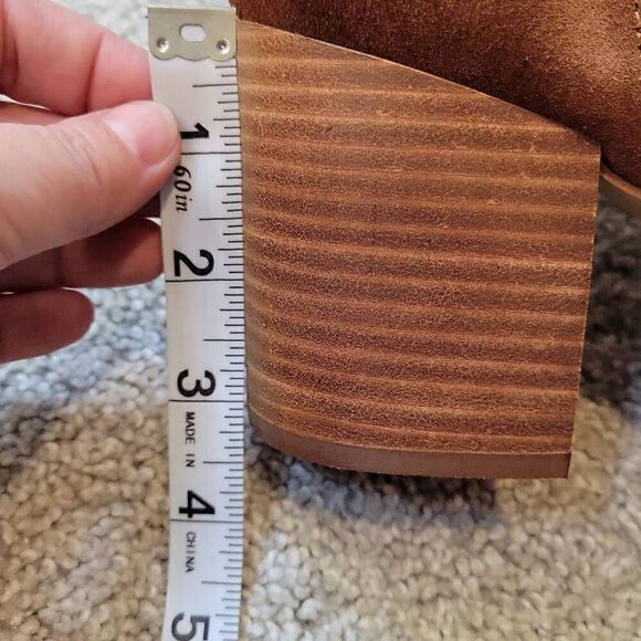 AQUA Dante Women's Pointed Toe Suede Booties Brown Suede Size 9.5 - Picture 3 of 8